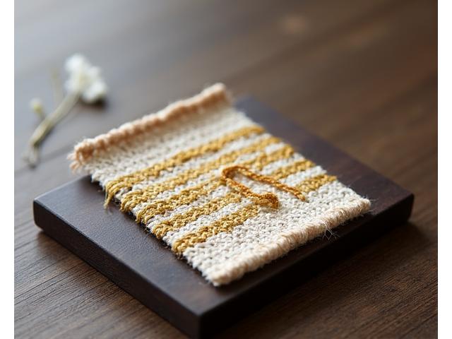 お正月飾りに使われる、縁起の良い伝統的な模様の小さな織物。