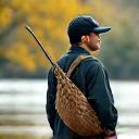 渓流で釣りを楽しむ男性、裕司さん