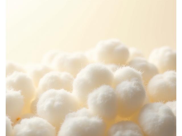 オーガニックコットン繊維の拡大画像